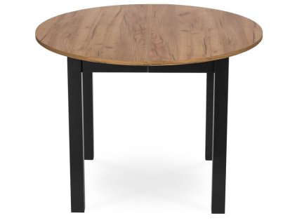 Okrúhly rozkladací stôl Harry 102 až 142 cm dub Craft čierne nohy