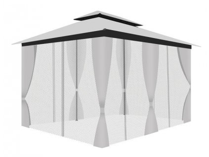 pol pl Pawilon ogrodowy z moskitiera i sciankami szary 15230 4