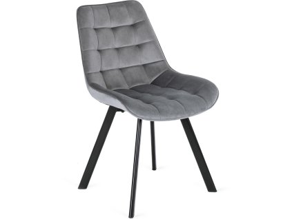 Sivi jedilni stol s črnimi nogami