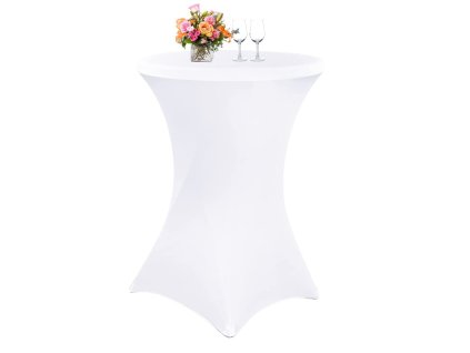 Elastičen prekrivni material za koktejlnostol bel 80 cm