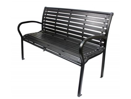 Vrtna klop 125 x 60 x 80 cm črna