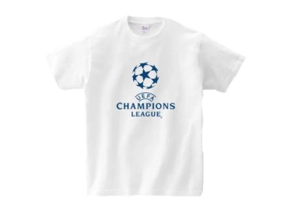 detské biele tričko uefa liga majstrov