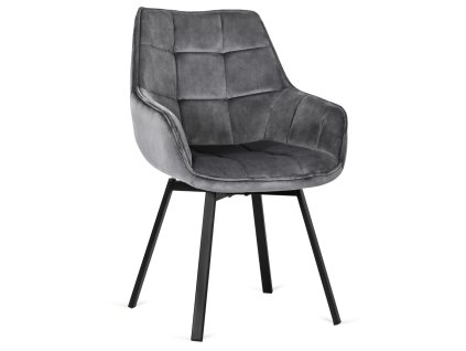 Jedilni stol Luna iz velurja, pogled s strani