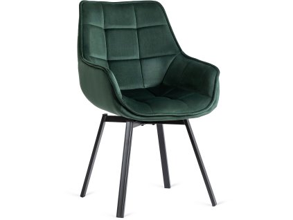 Jedilni stol Luna iz velurja, pogled od spredaj