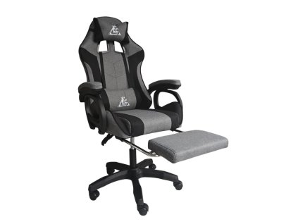 Gaming stol Strike tkanina siva