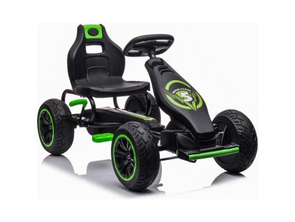 Poganjalni gokart črno zeleni