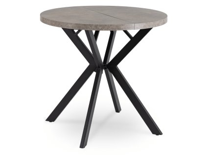 Okrogla raztegljiva miza 80 - 160 cm beton črna Dorian