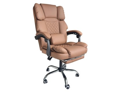 Predogled rjavega pisarniškega stola iz eko usnja Master