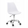 KRZESLO OBROTOWE Z PODUSZKA DO BIURKA SH01 BIALE Szerokosc siedziska 48 cm
