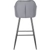 Barski stolček Salem velvet siva