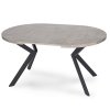 Okrogla zložljiva jedilna miza, barva beton