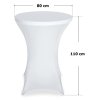 Elastičen prekrivni material za koktejlnostol bel 80 cm dimenzije