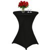 Elastična prevleka za koktajlno mizo črna 80 cm