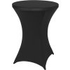 Elastična prevleka za koktajlno mizo črna 80 cm
