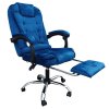 Pisarniški naslanjač nastavljiv žamet modri Boss  + masažna funkcija brezplačno