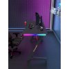 Igralna miza z RGB osvetlitvijo črna 140 cm BG01