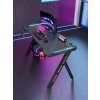 Igralna miza z RGB osvetlitvijo črna 140 cm BG03