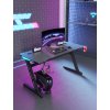 Igralna miza z RGB osvetlitvijo črna 140 cm  BG04