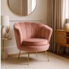 Fotelj rožnat velur Angel