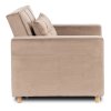 Raztegljivi fotelj bež velur Solor