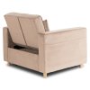 Raztegljivi fotelj bež velur Solor
