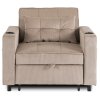 Raztegljivi fotelj bež menčester Solor