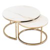 Set 2 klubskih miz Milano belega marmorja