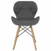 KRZESLO TAPICEROWANE SKANDYNAWSKIE PIKOWANE SZARE Liczba krzesel w zestawie 1