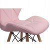 KRZESLO TAPICEROWANE SKANDYNAWSKIE PIKOWANE ROZOWE Wysokosc siedziska 44 cm
