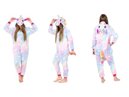 Kostium Onesie rainbow glowing unicorn M 2