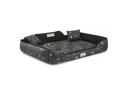 Vodeodolný pelech pre psa KINGDOG 100 x 75 cm strieborné kosti