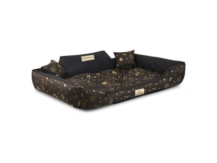 Vodeodolný pelech pre psa KINGDOG 100 x 75 cm zlaté kosti