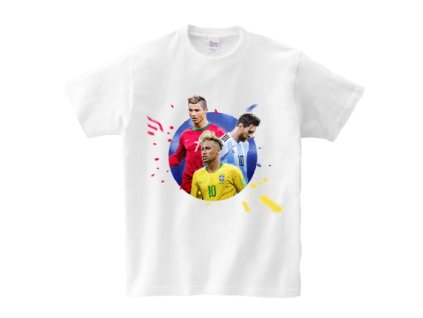 detské tričko neymar messi ronaldo biele
