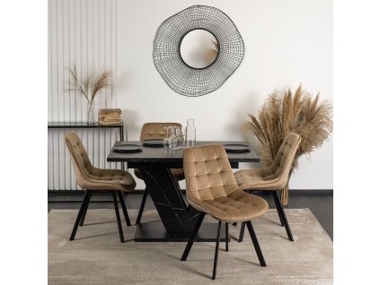 Ukážka jedálenskej zostavy stol Clark a stoličky rick