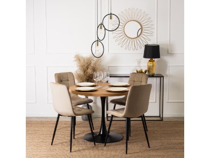 ukážka jedálenskej zostavy stôl Lino a stoličky Peru