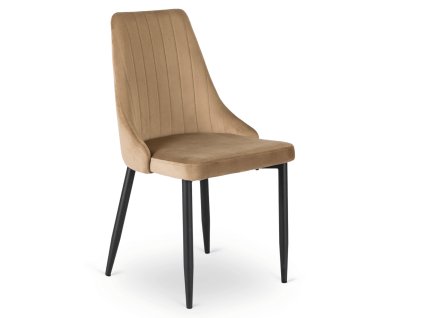 Ukážka béžovej velúrovej stoličky Bari