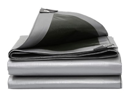 Krycia plachta čierno strieborná 3x3m 260g m2