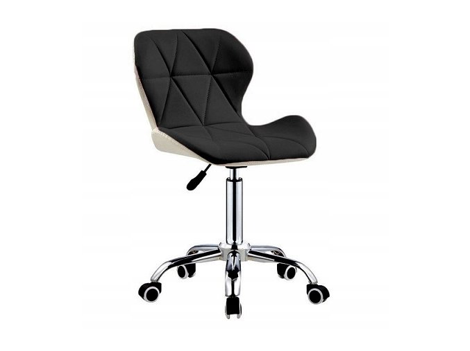 Krzeslo Obrotowe Biurowe Pikowane Fotel na kolkach Wysokosc mebla 80 cm