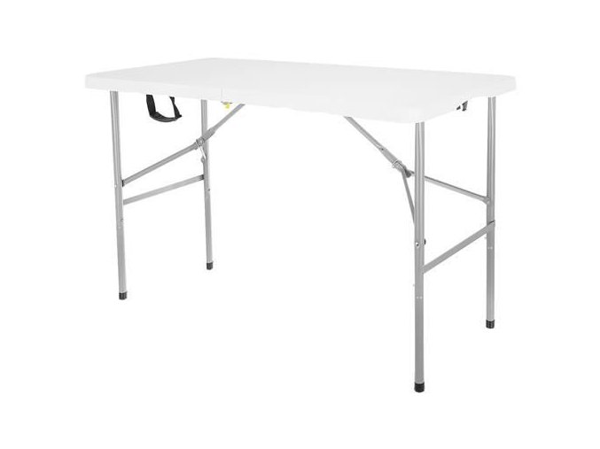 Skladací stôl 122 cm biely