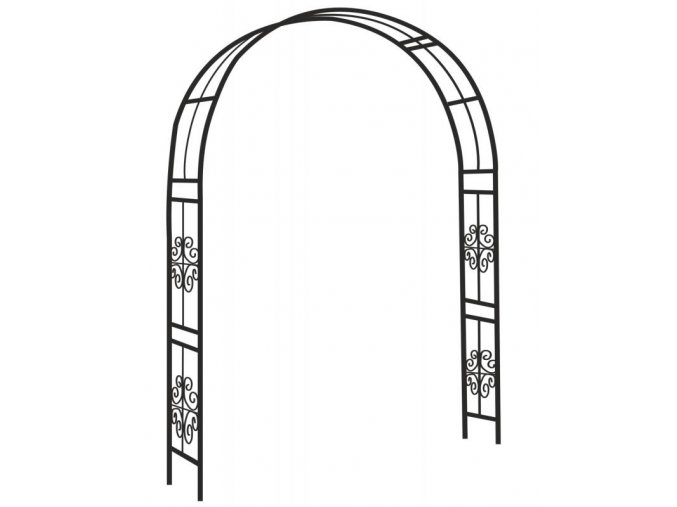 Záhradná pergola 118 x 24 x 220 cm čierna