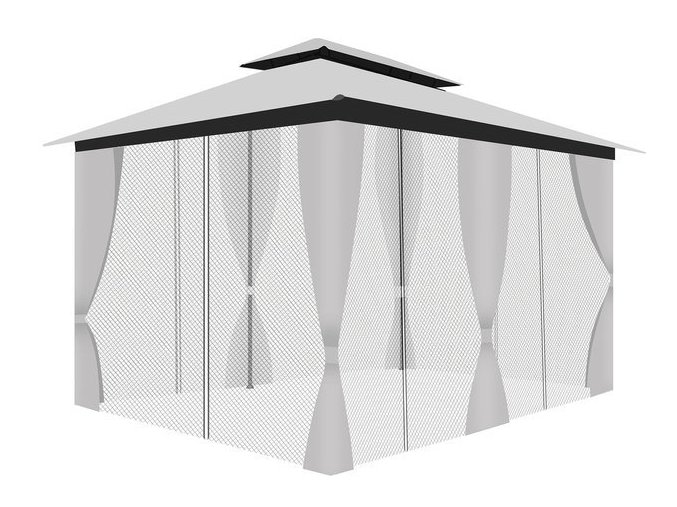 pol pl Pawilon ogrodowy z moskitiera i sciankami szary 15230 4