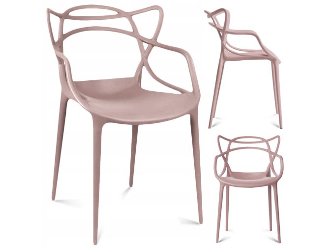béžová plastová  stolička