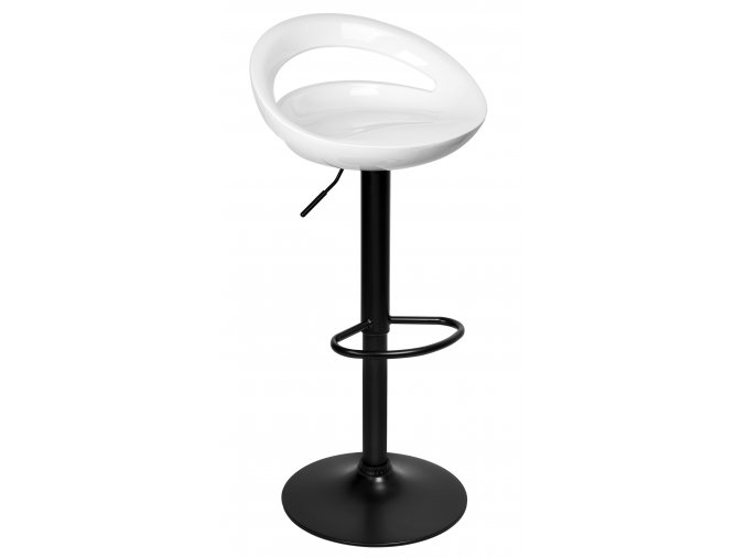 plastová biela barová stolička
