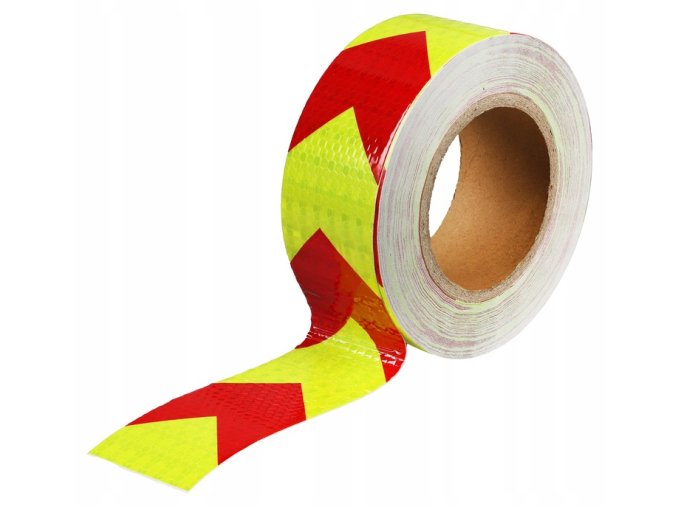 reflexná páska červeno žltá
