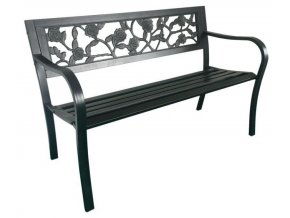 Záhradná lavička 125 x 60 x 80 cm čierna