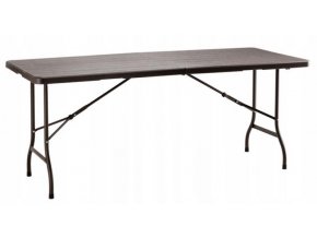 Skladací stôl 180 cm ratan hnedý