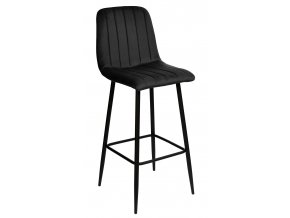 čierna barová stolička s čiernymi nohami