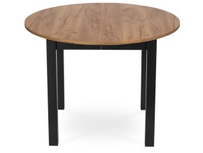 Okrúhly rozkladací stôl Harry 102 až 142 cm dub Craft čierne nohy