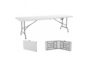 Skladací stôl 180 cm biely