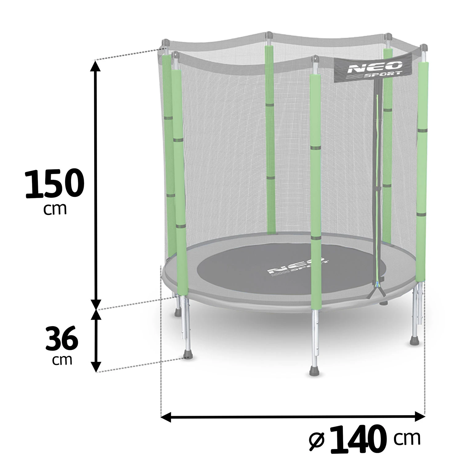 JAKS Trampolína pre deti 140 cm 4,5 ft